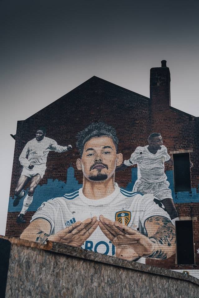 Former Leeds United Player Kalvin Phillips Mural On Side Of Building In Leeds